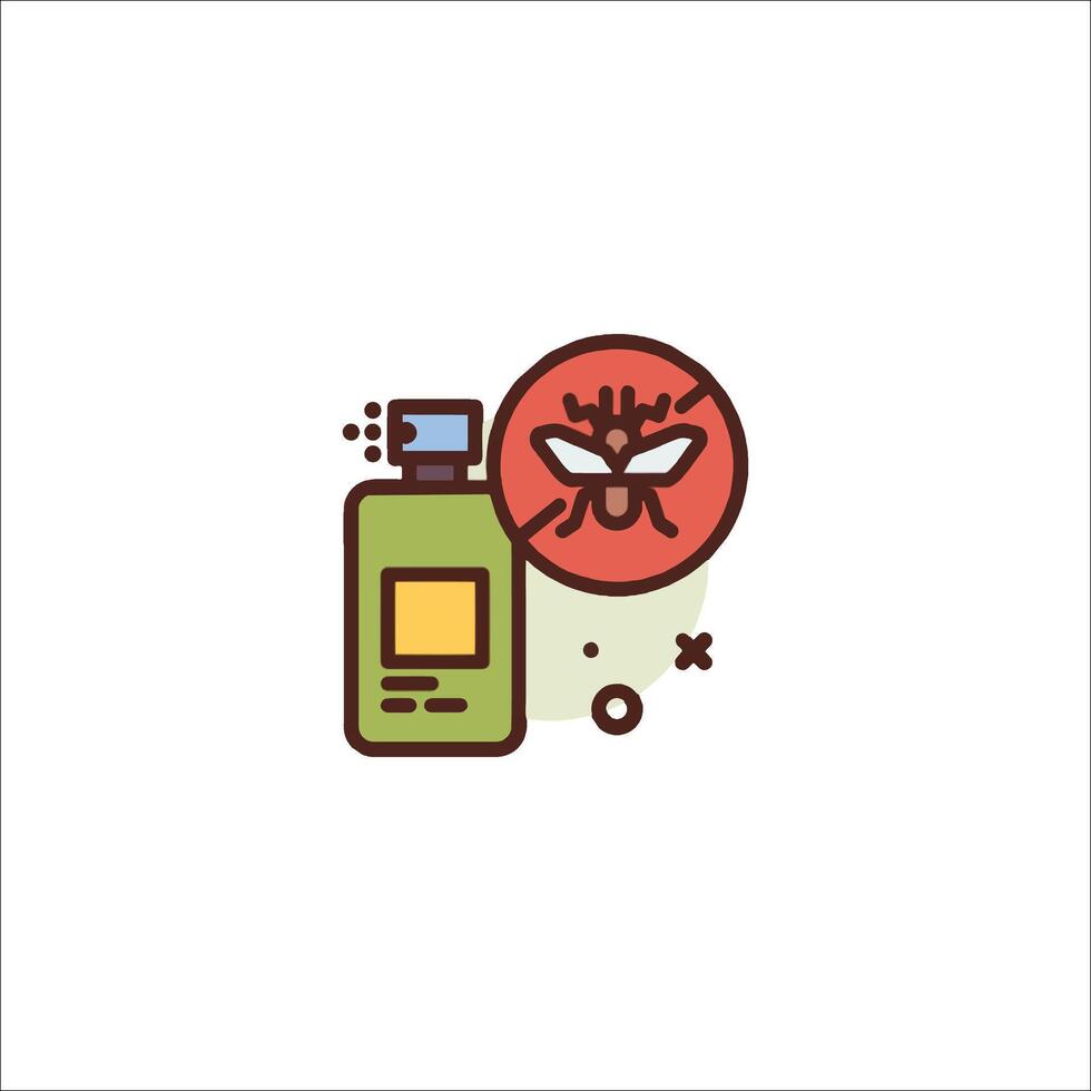 A bottle of perfume and a bug icon vector