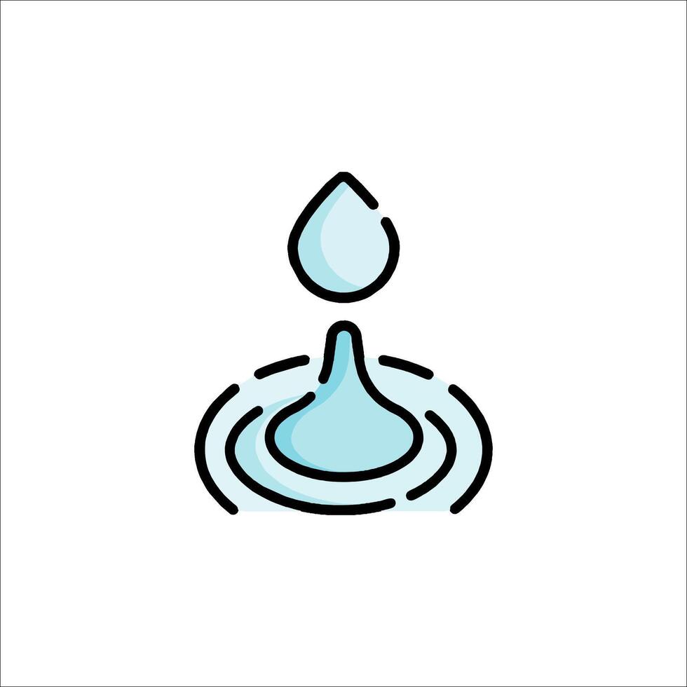 Water drop icon illustration vector