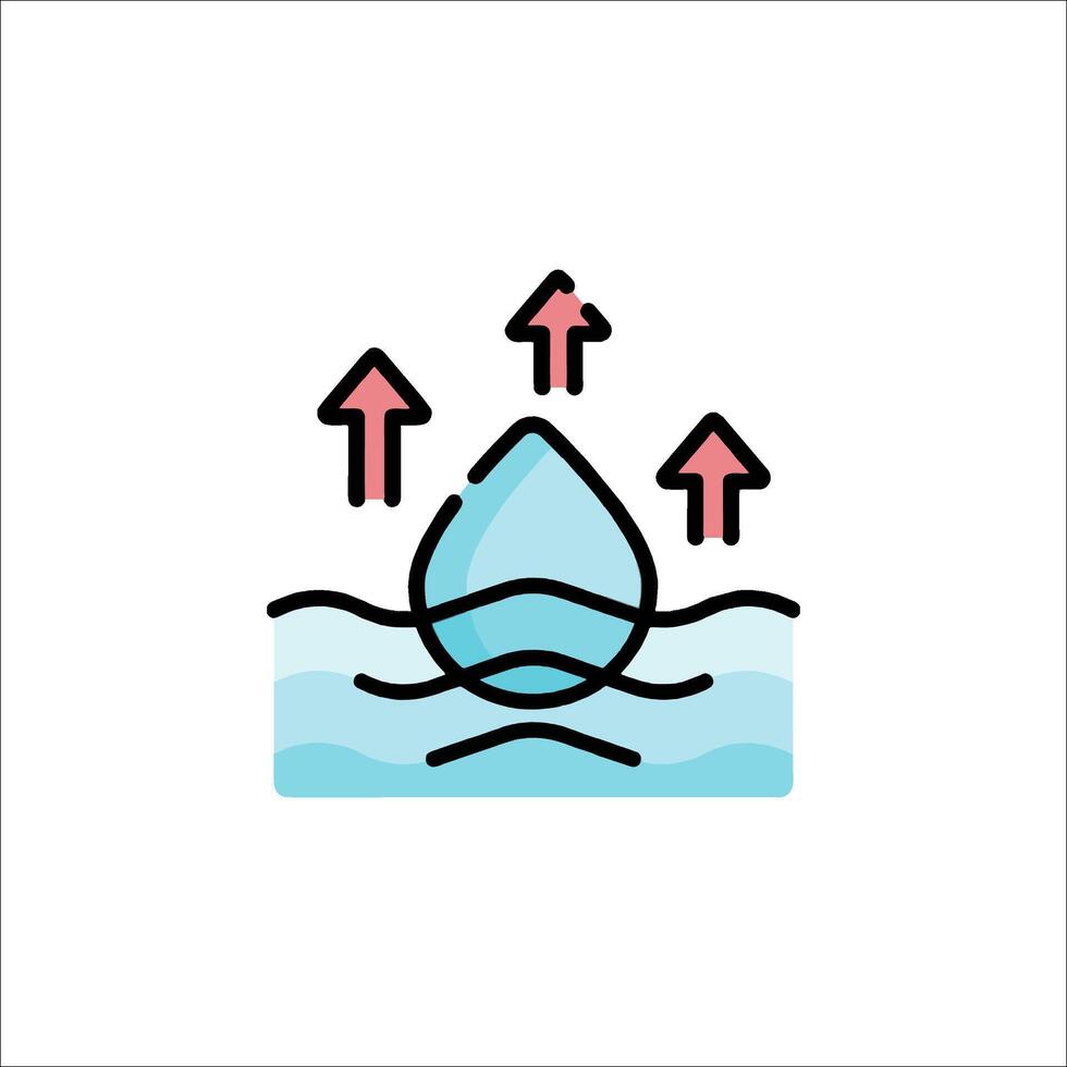 Water cycle icon illustration vector