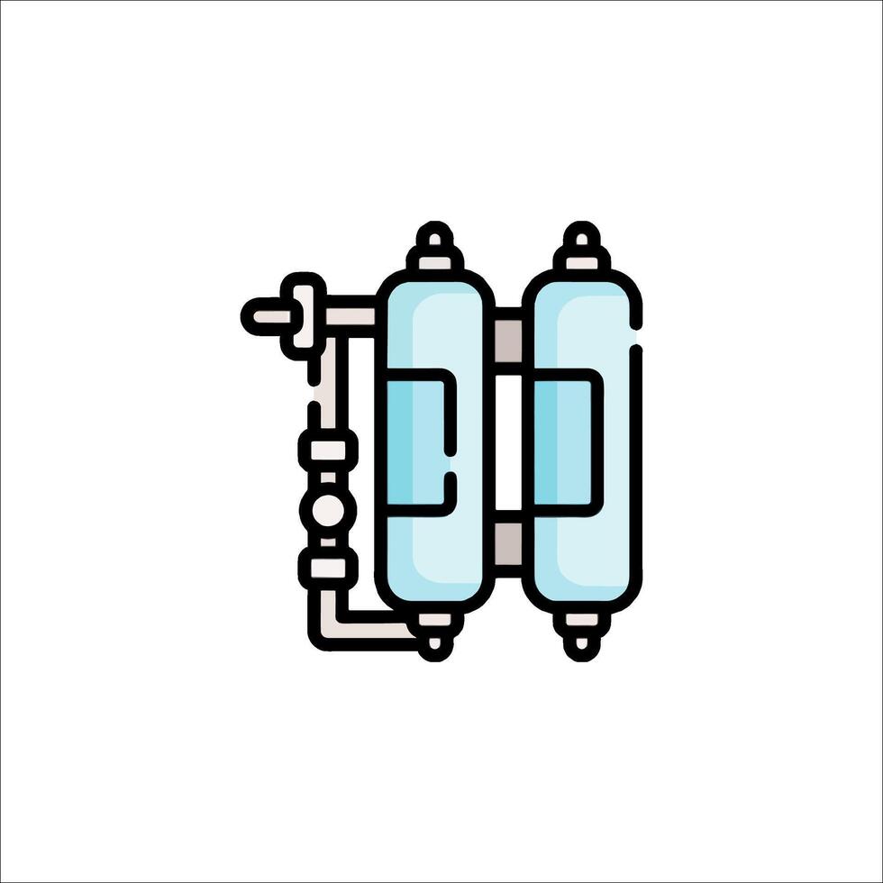 Water purification system icon illustration vector