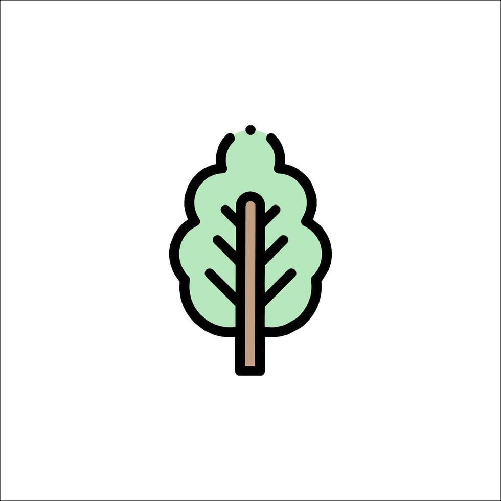 A green tree icon on a white background vector