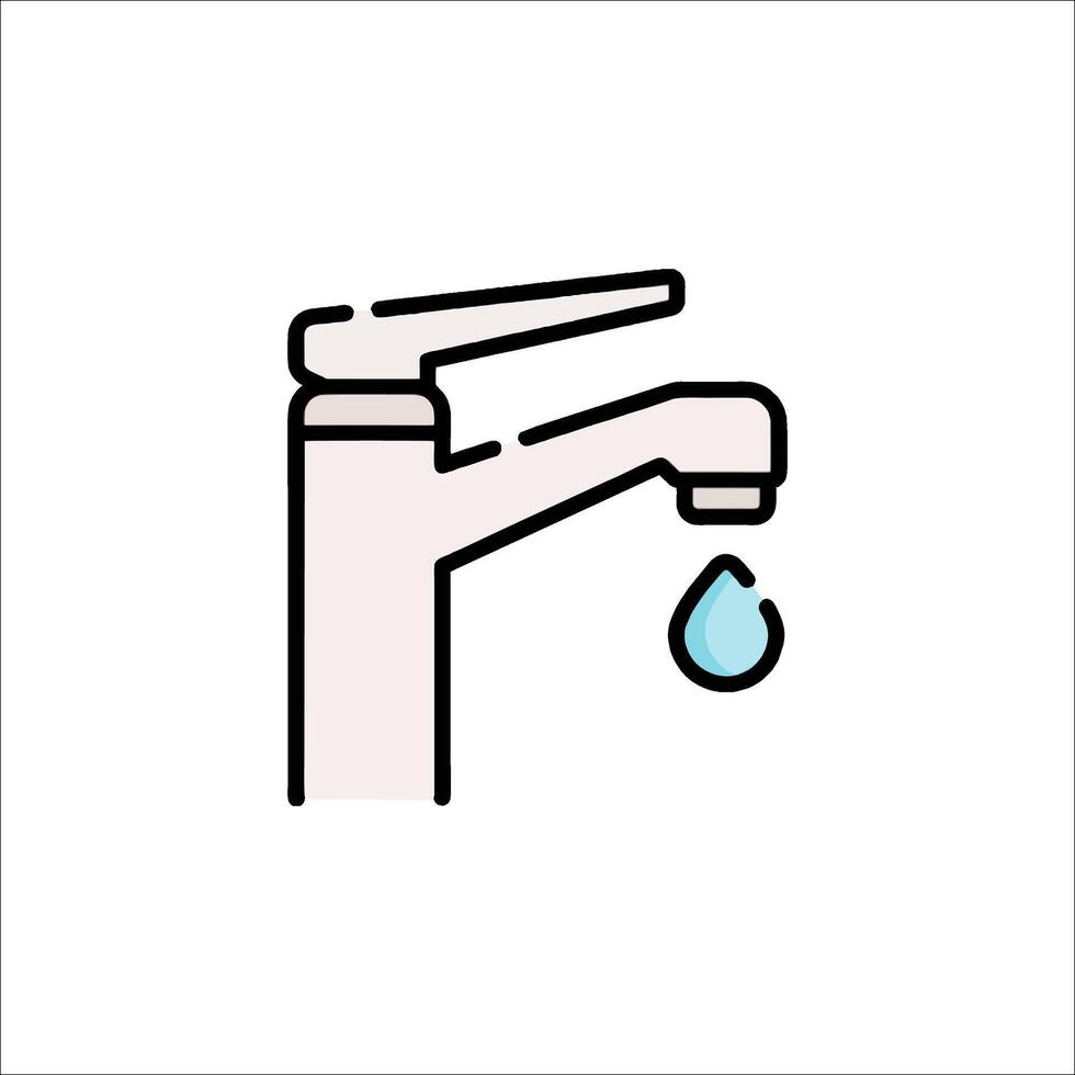 Water faucet icon illustration vector