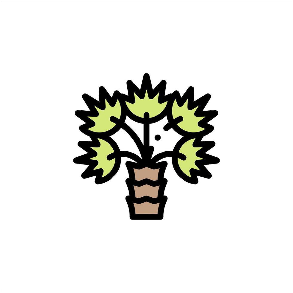 A palm tree icon in a white background vector