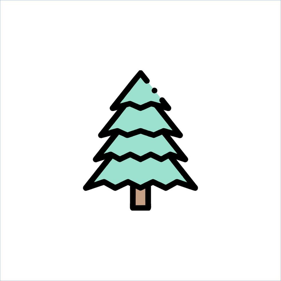 Christmas tree icon vector