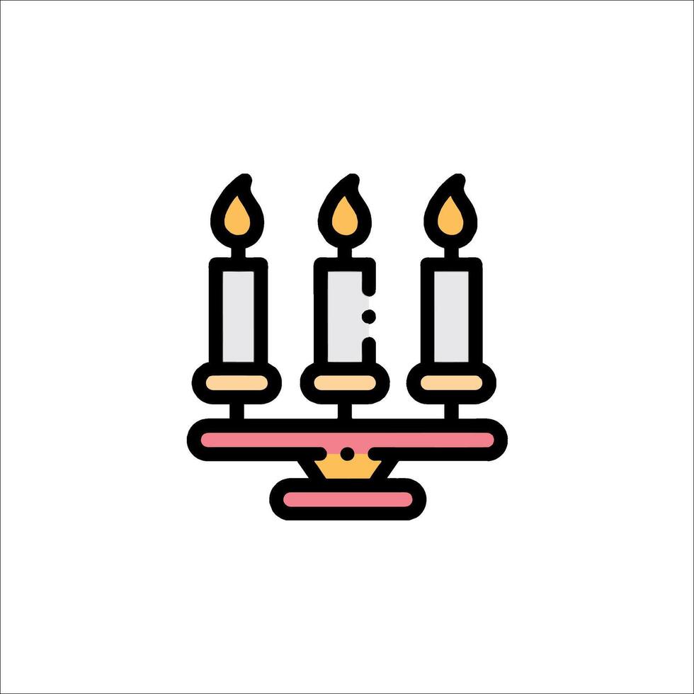 Candle icon illustration vector