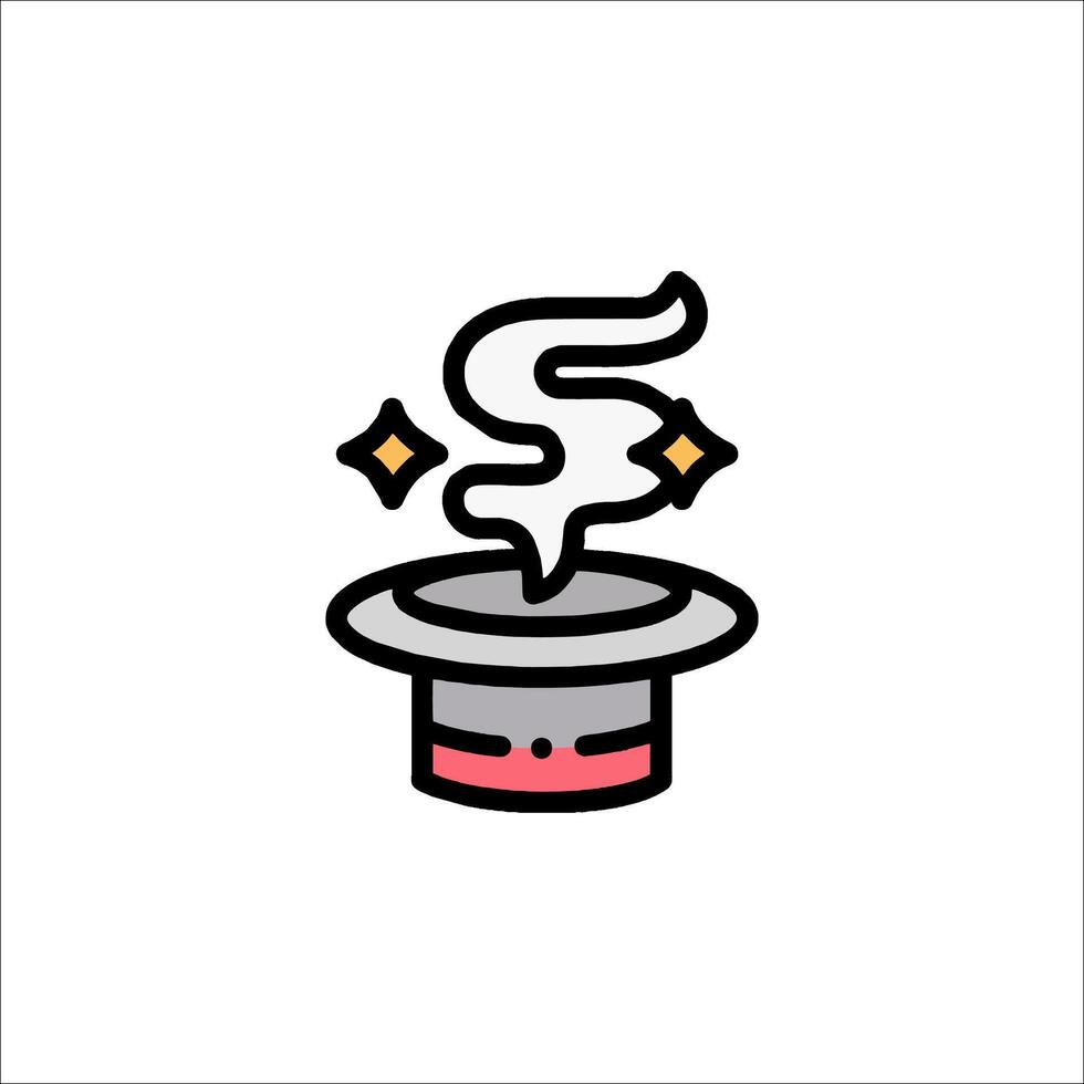 Magic hat icon illustration vector
