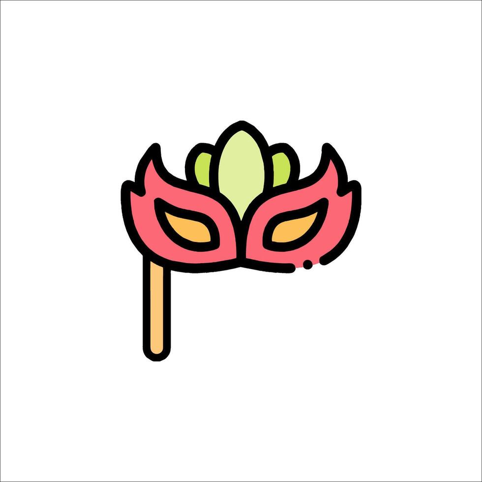 A colorful carnival mask icon vector