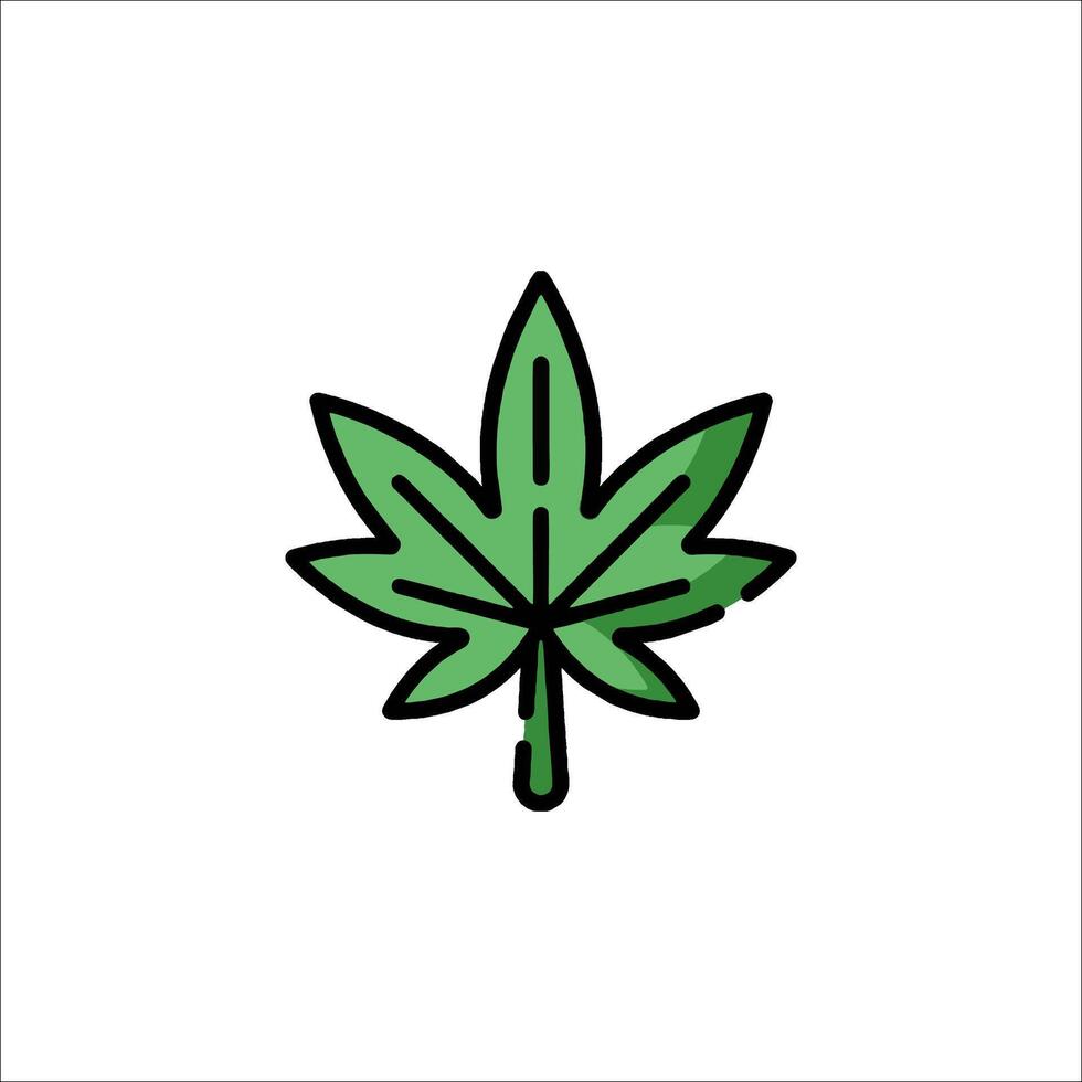 A marijuana leaf icon on a white background vector