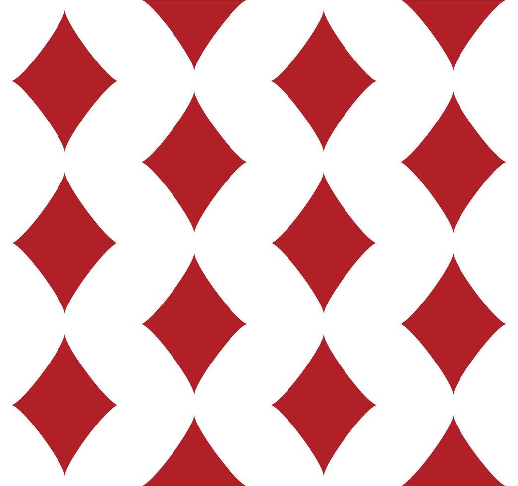Diamonds playing card suit symbol - seamless repeatable pattern texture background vector