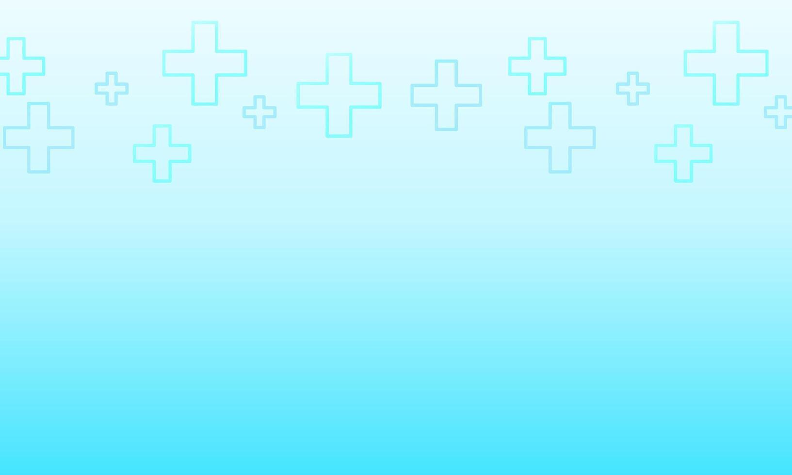 Blue and white gradient background with medical plus sign vector