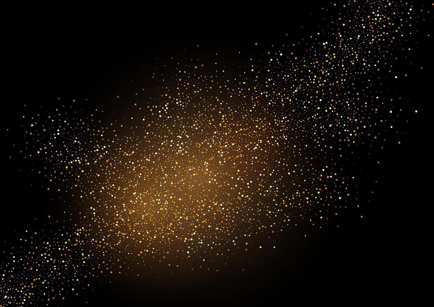Festive background with a gold glitter explosion vector