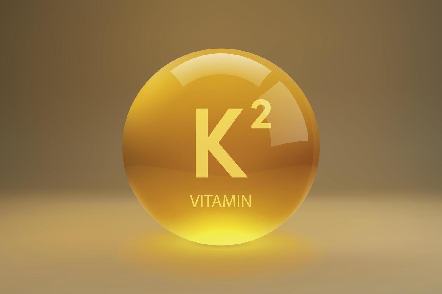 Vitamin K2 Glossy Capsule Illustration vector