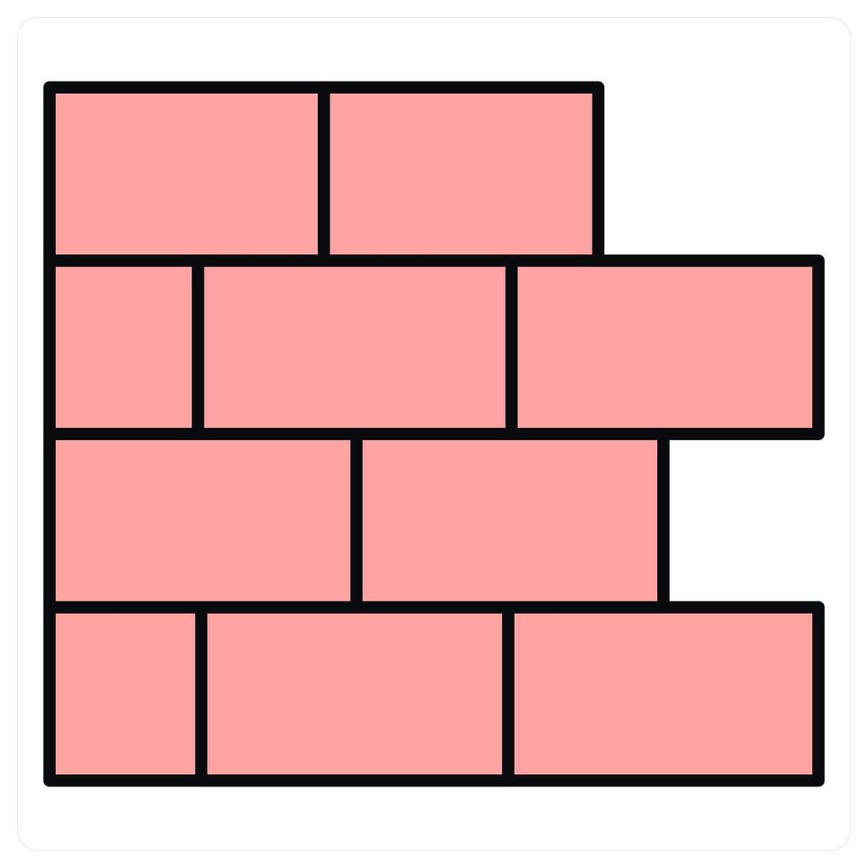 Bricks and wall icon concept vector
