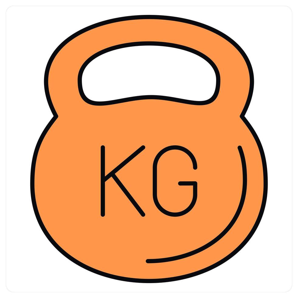 KG and weight icon concept vector