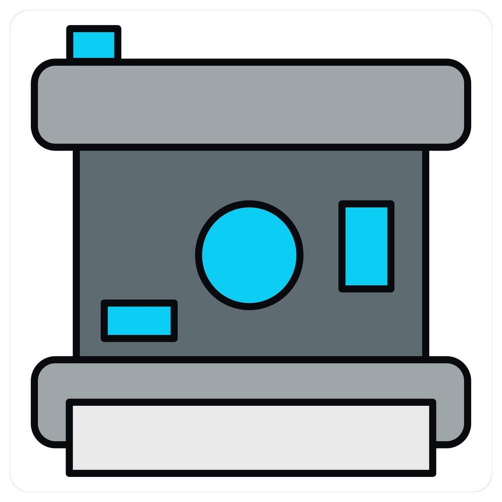 Instant Camera and analog icon concept vector