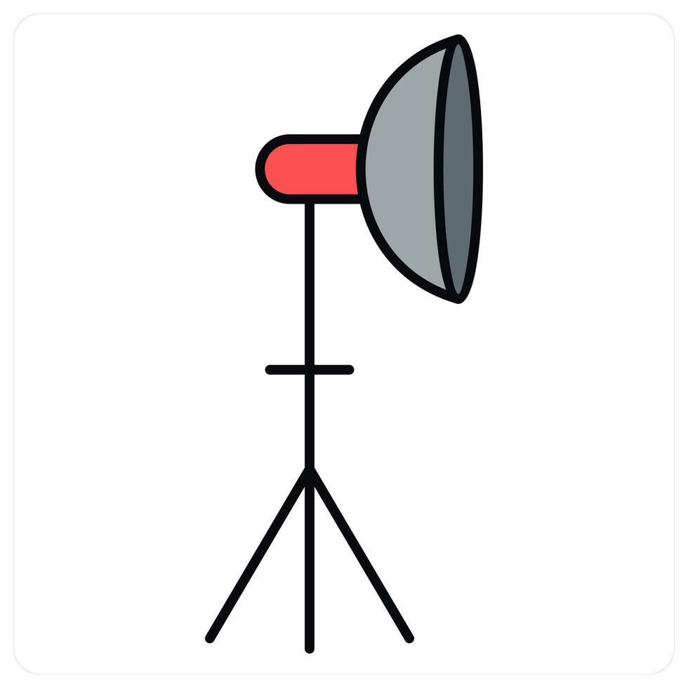 Flash Stand and studio light icon concept vector