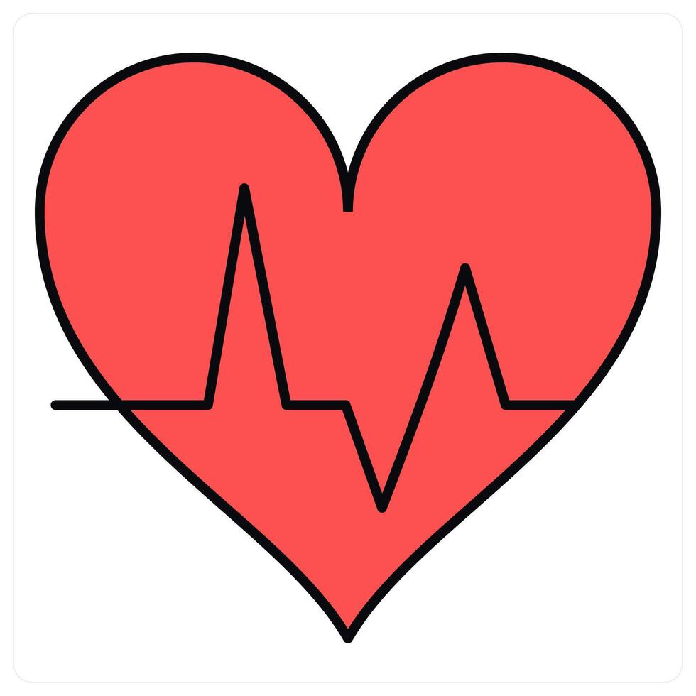 Heart Beat and pulse icon concept vector