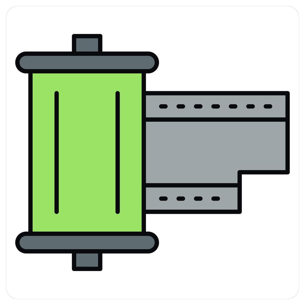 Camera Reel and film icon concept vector