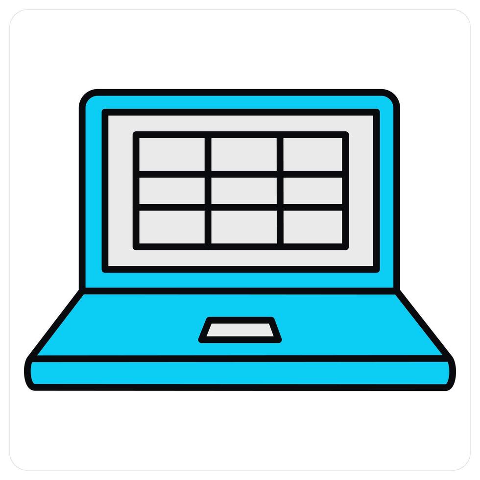 Laptop and device icon concept vector