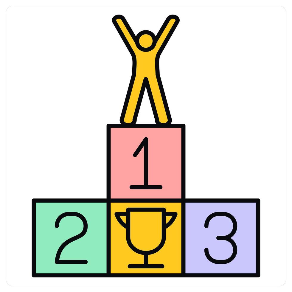 Champion and winner icon concept vector