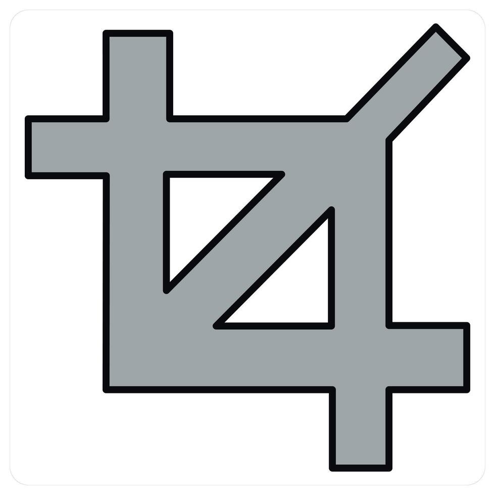 Crop and photo icon concept vector