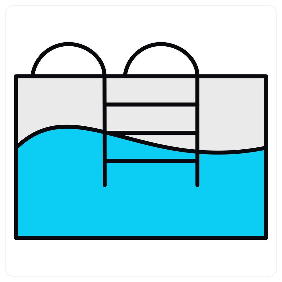 Swimming Pool and water sports icon concept vector