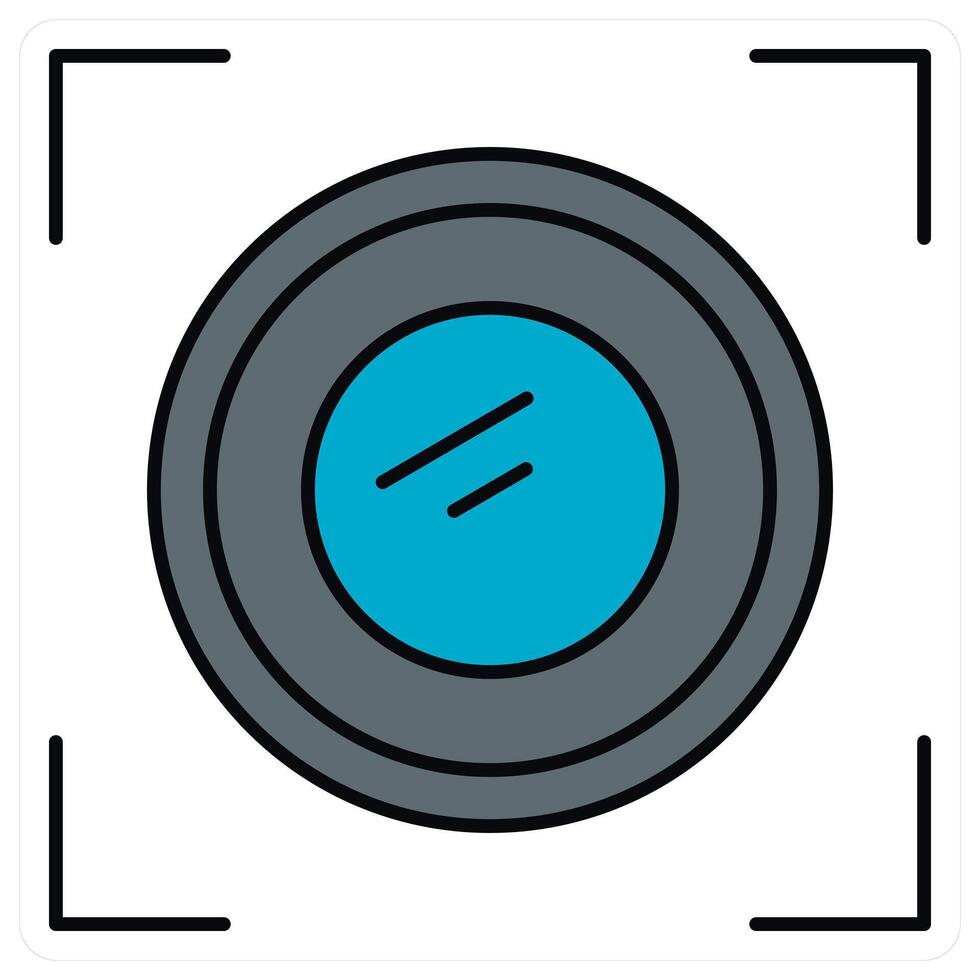 Camera Lens and shot icon concept vector