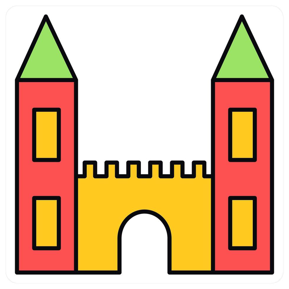 Toy House and toy icon concept vector