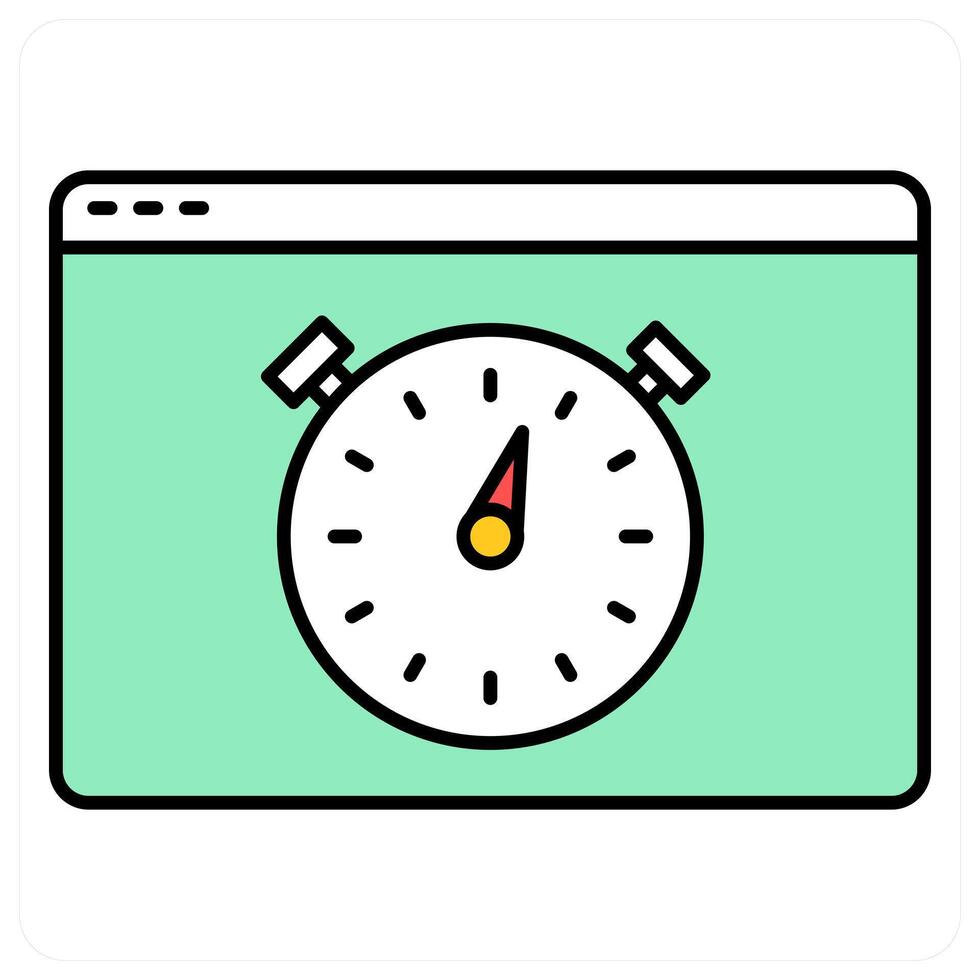Online Time and time icon concept vector