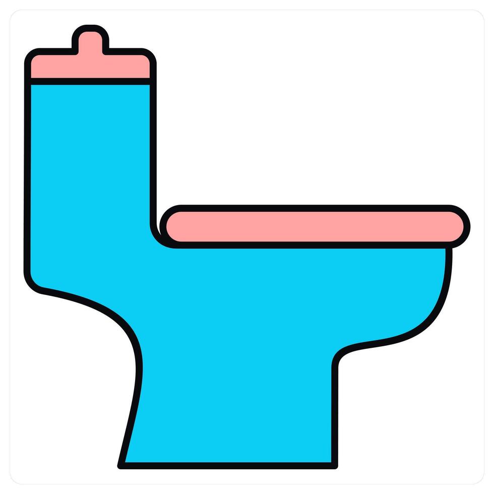 Commode and toilet icon concept vector