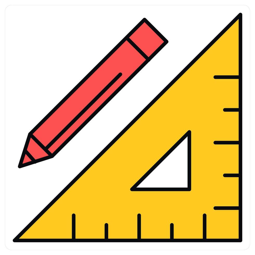 Geometry and tool icon concept vector