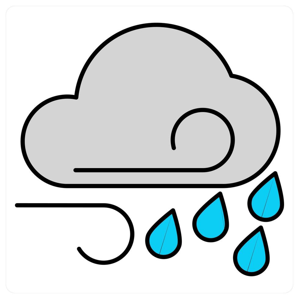 Windy Day and blow icon concept vector