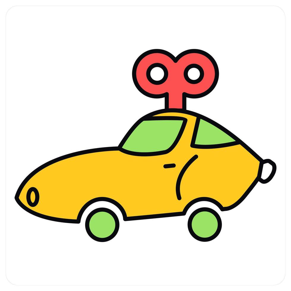 Toy Car and vehicle icon concept vector