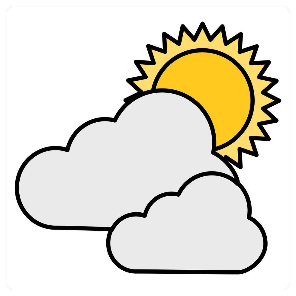 Sunny day and sunny icon concept vector