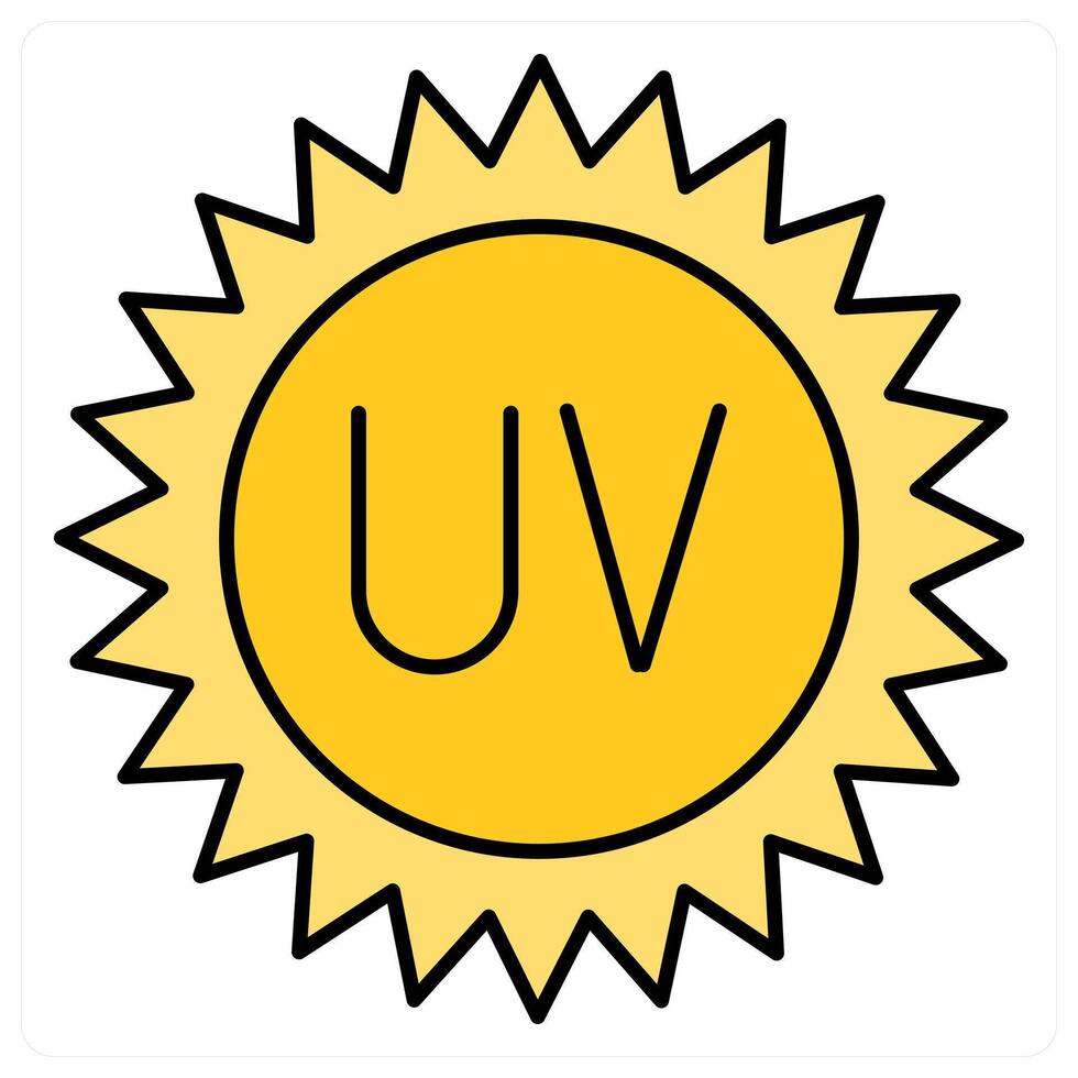 UV and rays icon concept vector