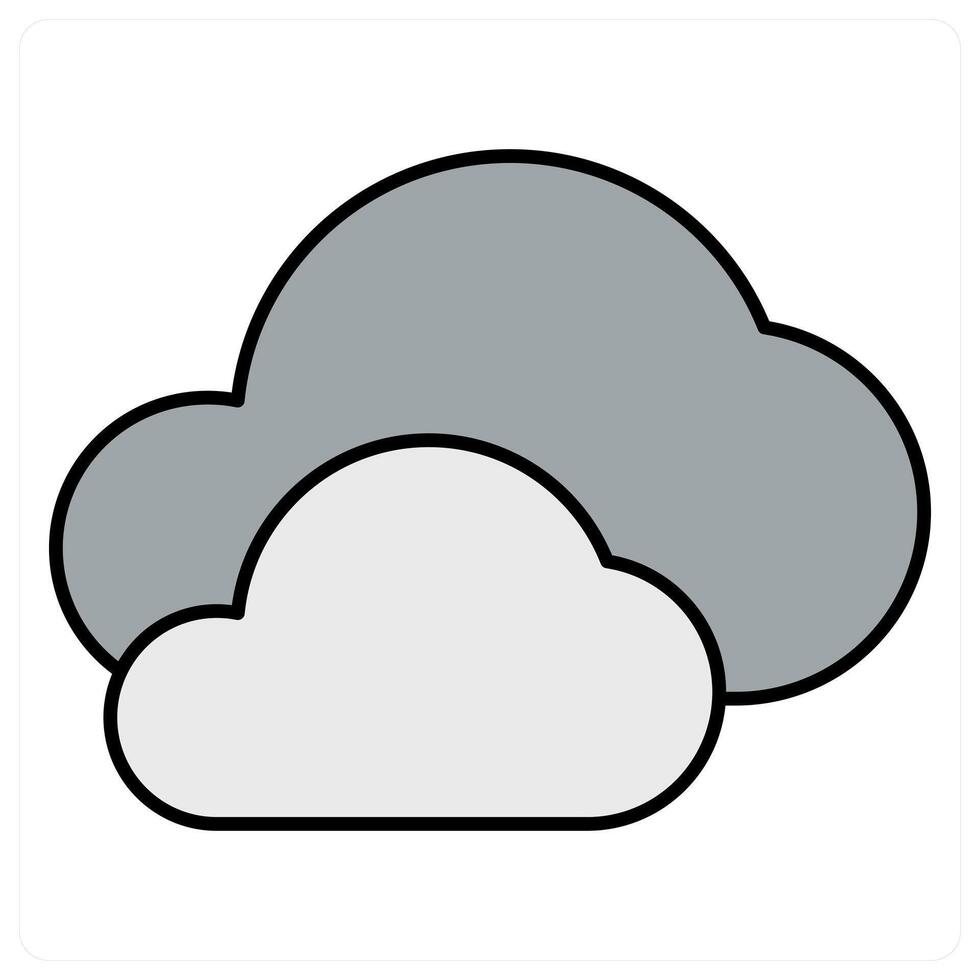 Cloud and sunny icon concept vector