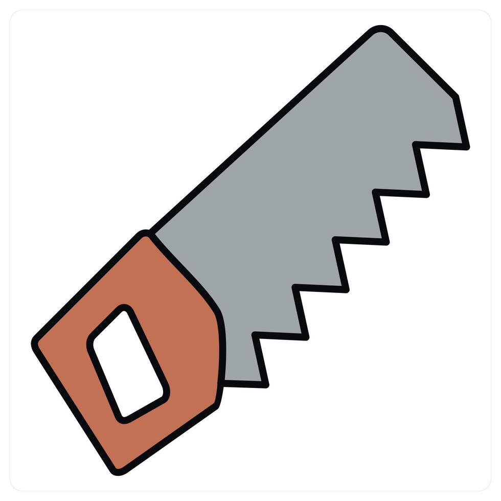 Wood Cutter and wood cutting icon concept vector