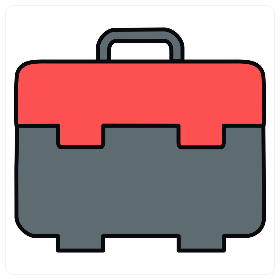 Briefcase and bag icon concept vector