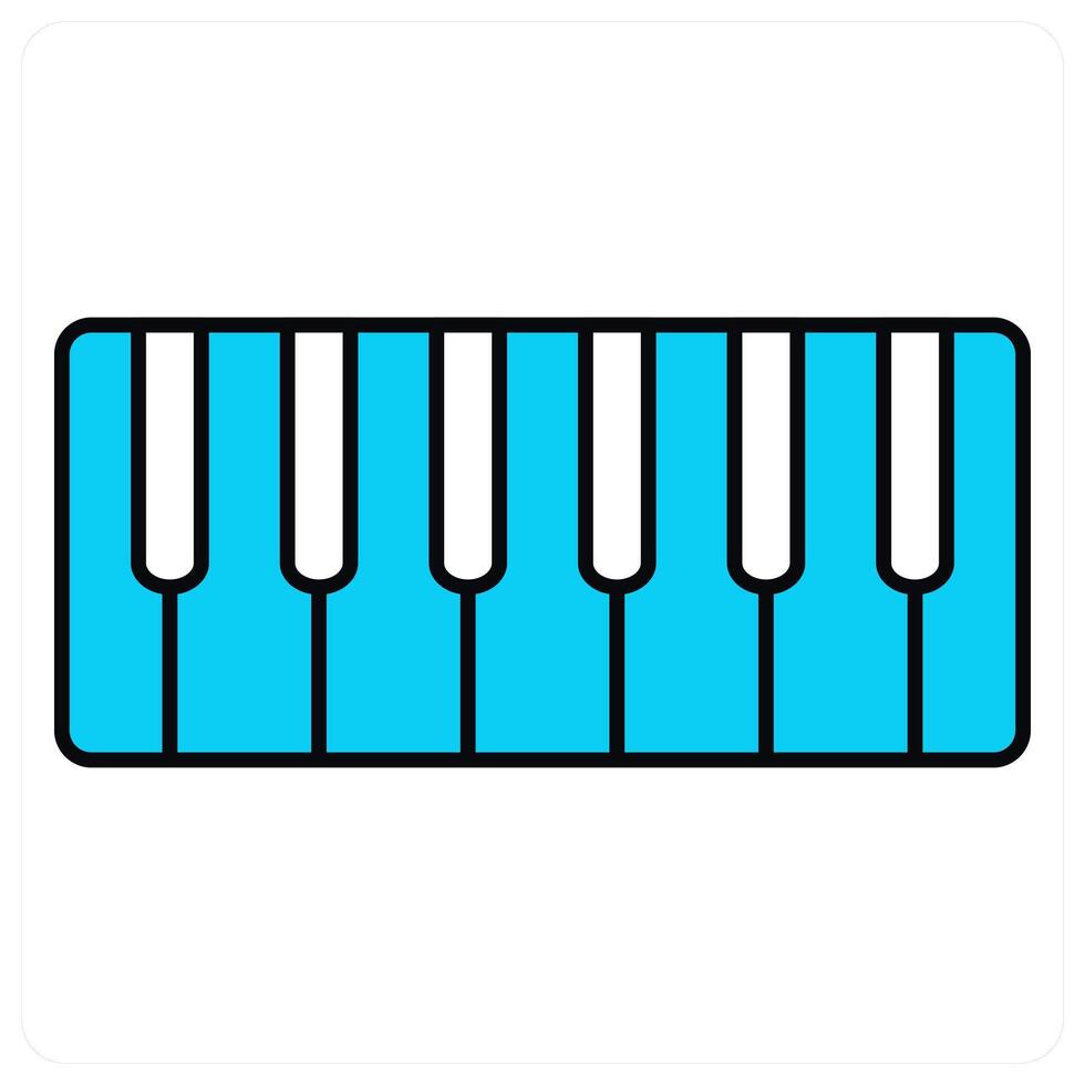 Piano and keyboard icon concept vector