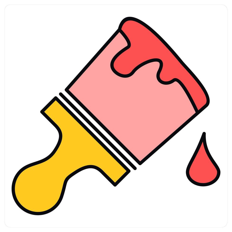 Paint Brush and design icon concept vector