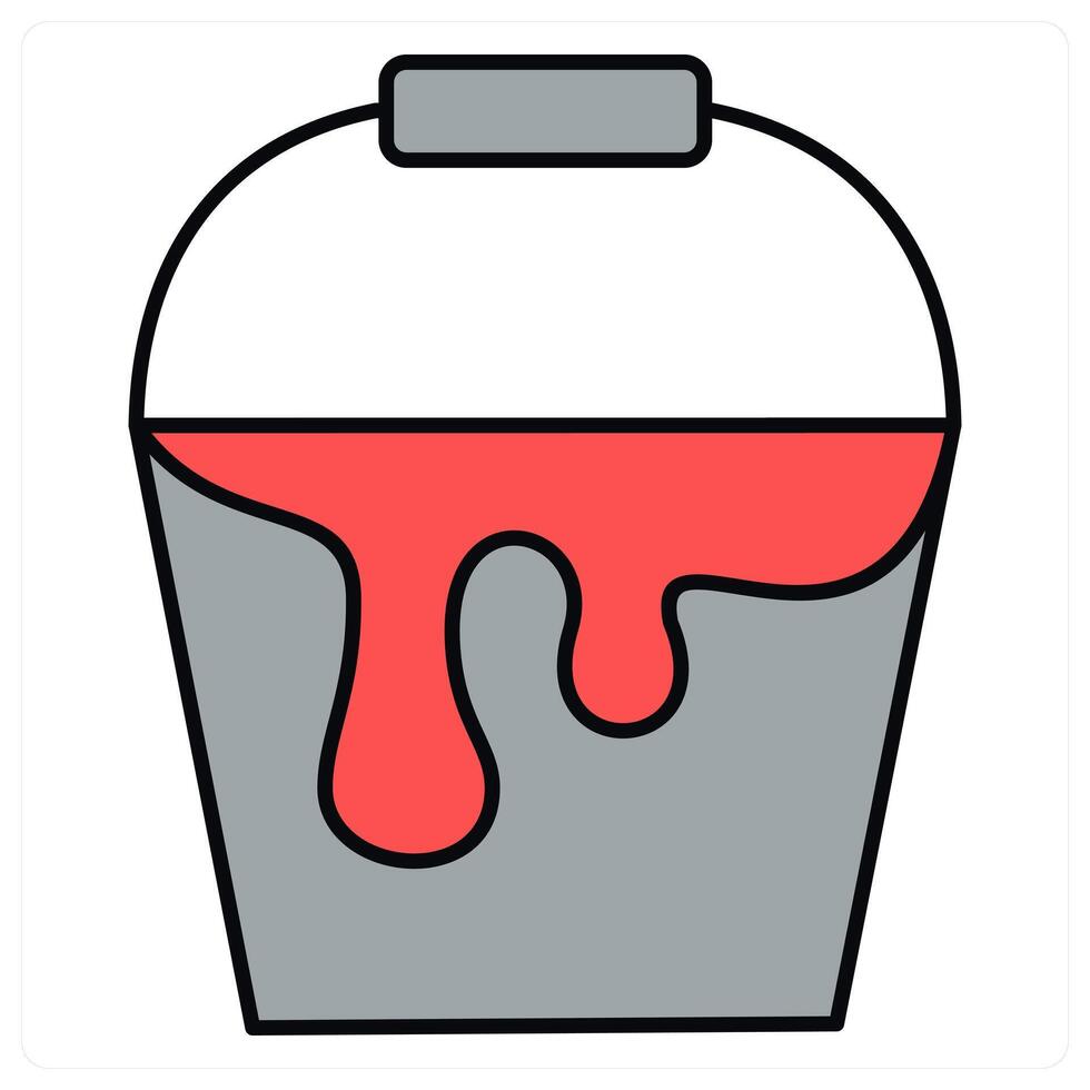 Paint Bucket and bucket icon concept vector