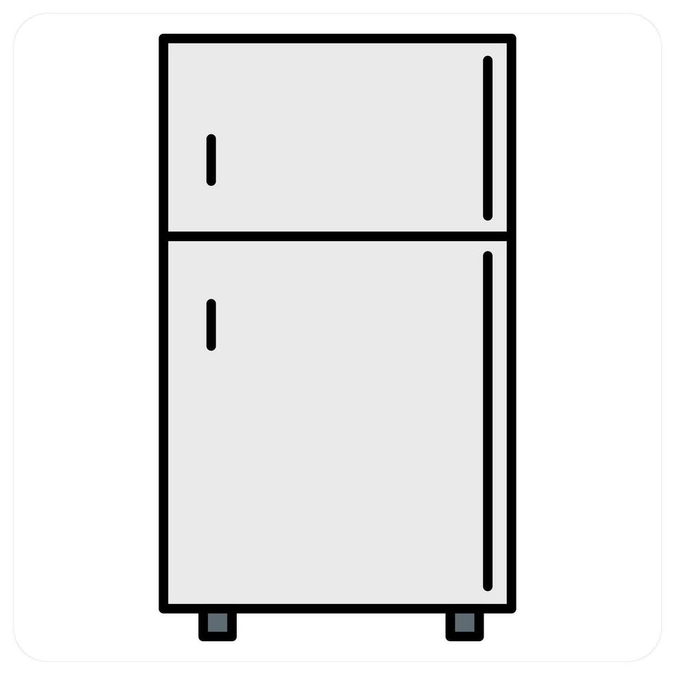 Referigerator and fridge icon concept vector