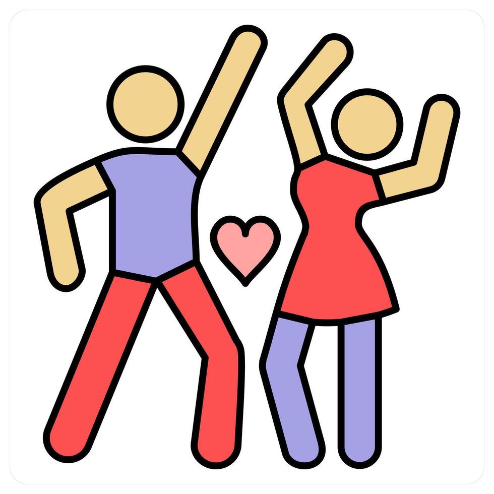 Couple Dance and dance icon concept vector