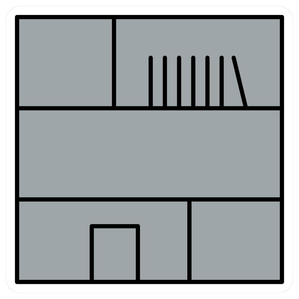 Book Shelf and house icon concept vector