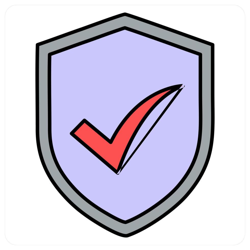 Security Shield and protection icon concept vector
