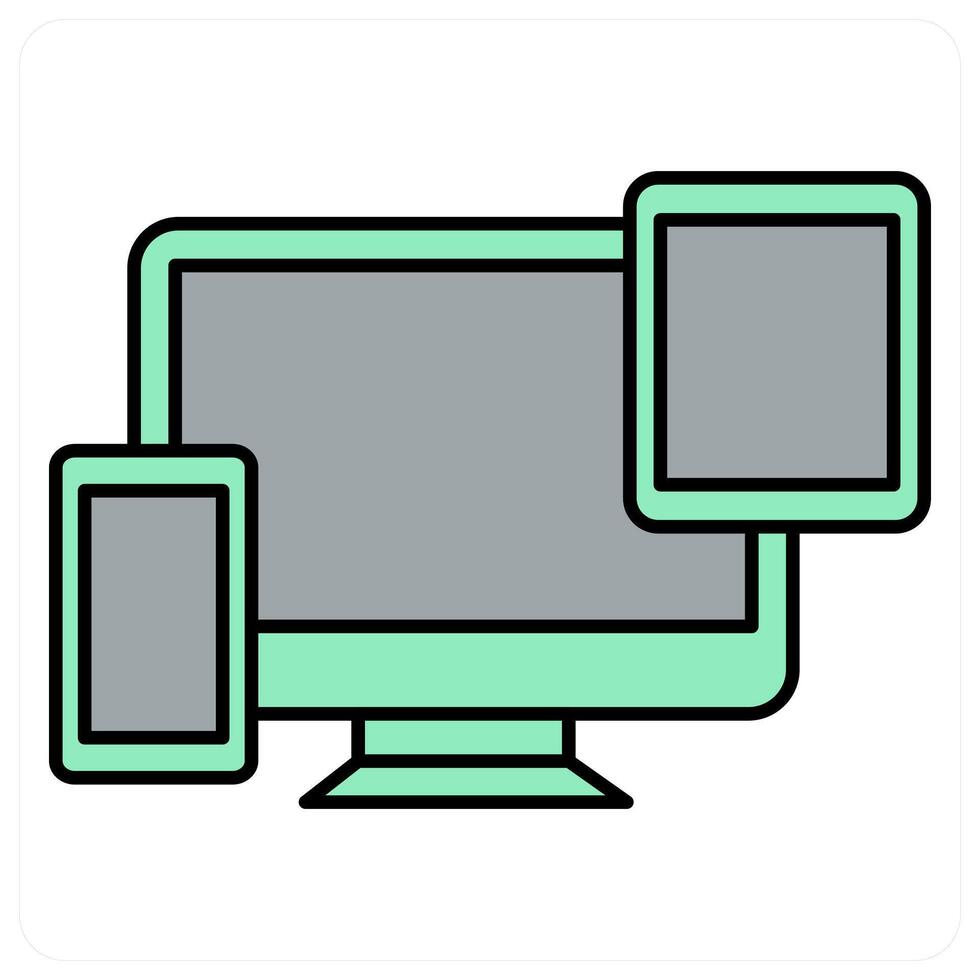 Responsive and mobile icon concept vector