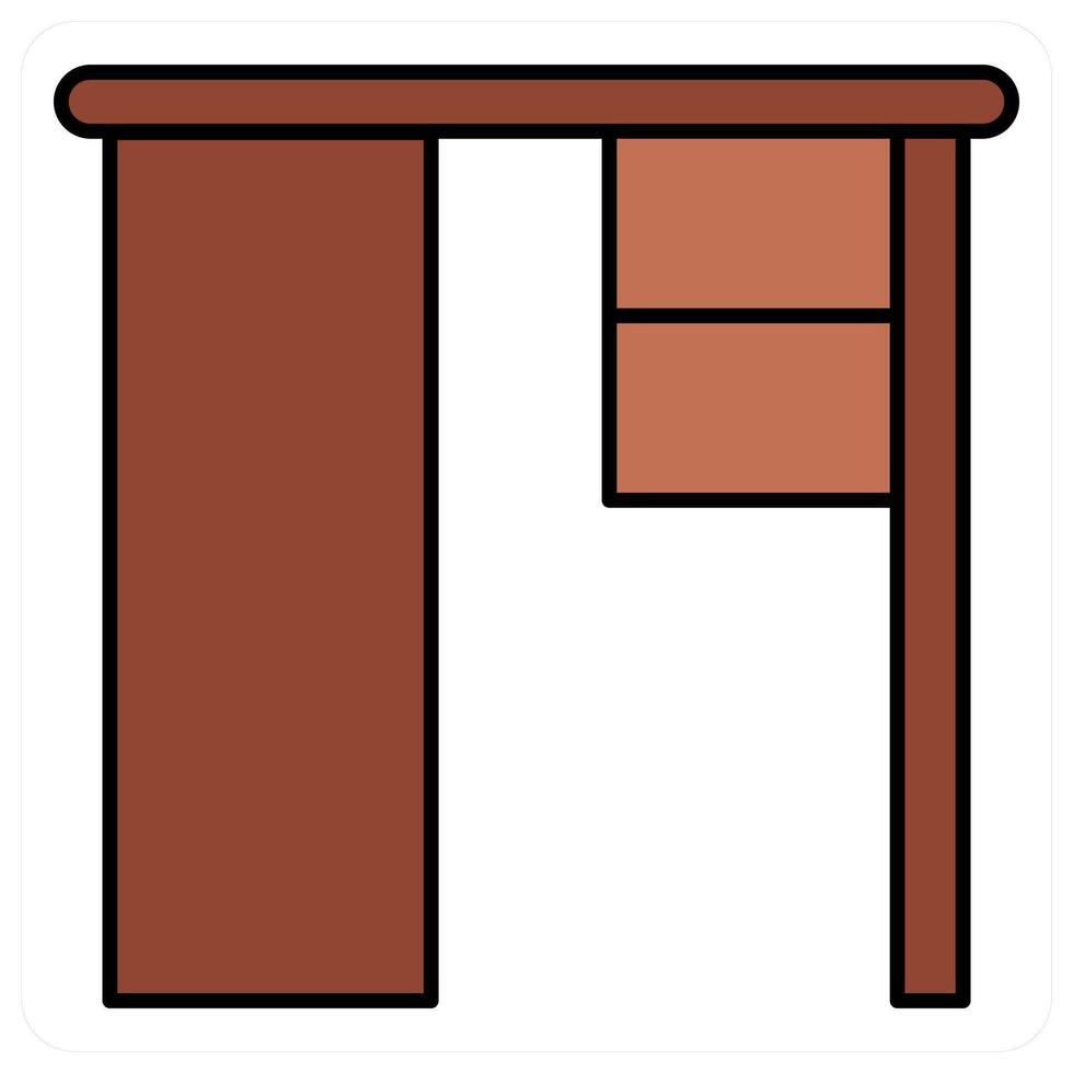 Table Drawer and drawer icon concept vector