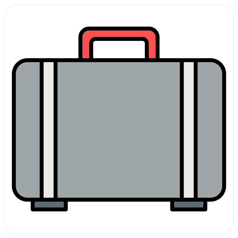 Briefcase and bag icon concept vector