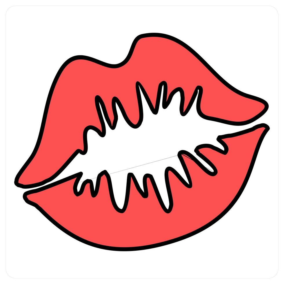 Lips and women icon concept vector