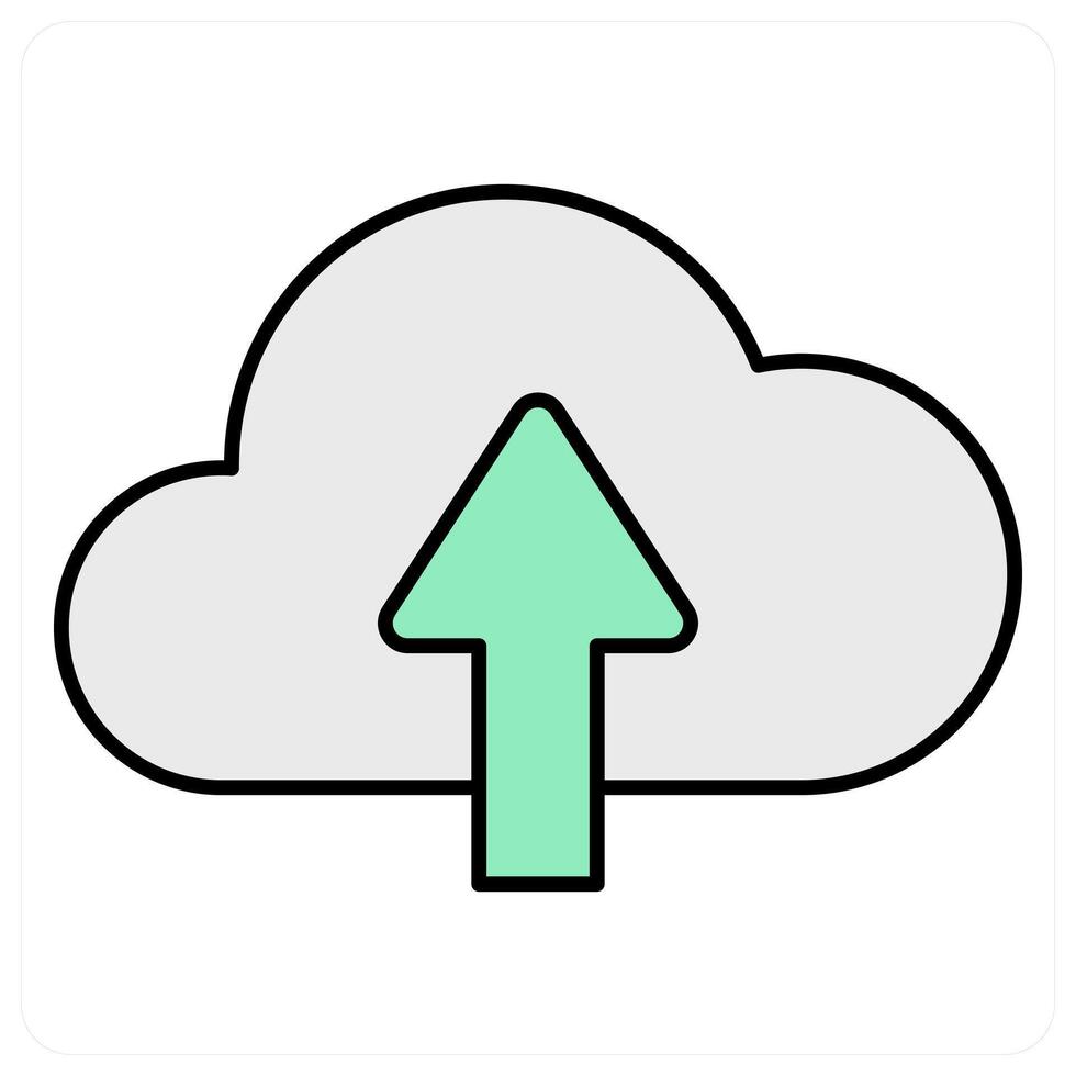 Cloud Upoad and cloud icon concept vector